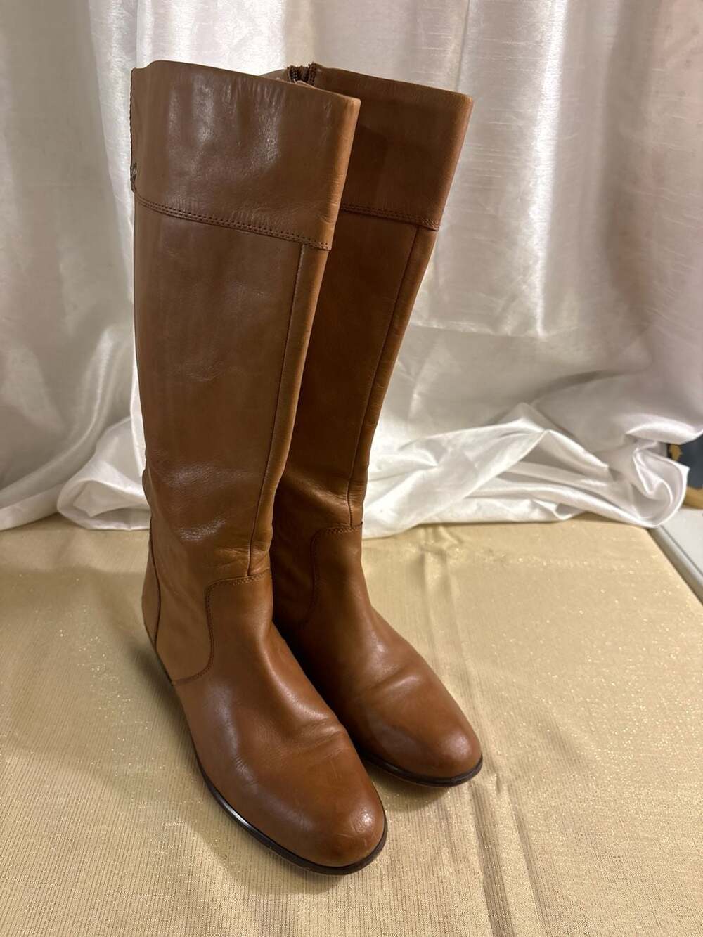 Corso Como Leather Tall Riding Boots Brown Size 7